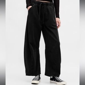 Gap barrel leg drawstring heavy weight pants